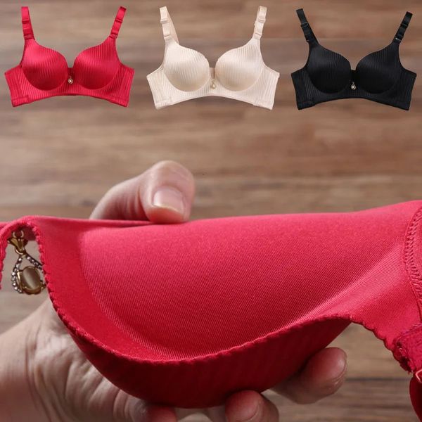 Girls 8cm thickened Bra Steamed Bread Cup Adjustable Underwear No Mark Steel Ring Breast Lingerie push up Bras 250208