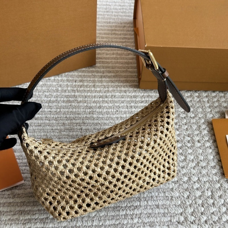 Designer Bag New Fashion Raffias Straw Shoulder Bags Luxury Handbag Women Large Icare Maxi Beach Bag Luxuries Top Quality Genuine Leather Tote With