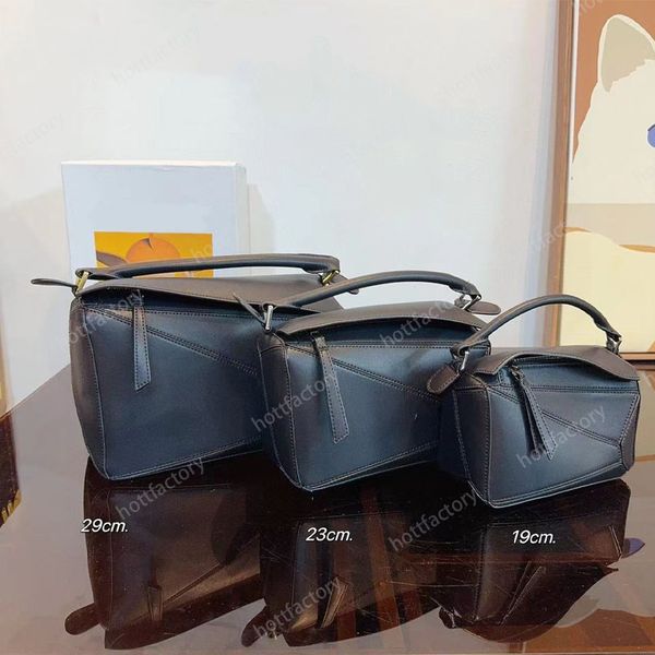 Top Designer bag Puzzles Tote bag Women&#039;s leather shoulder bag Clamshell Geometry Designer Crossbody Bag Small square bag Fashion purse