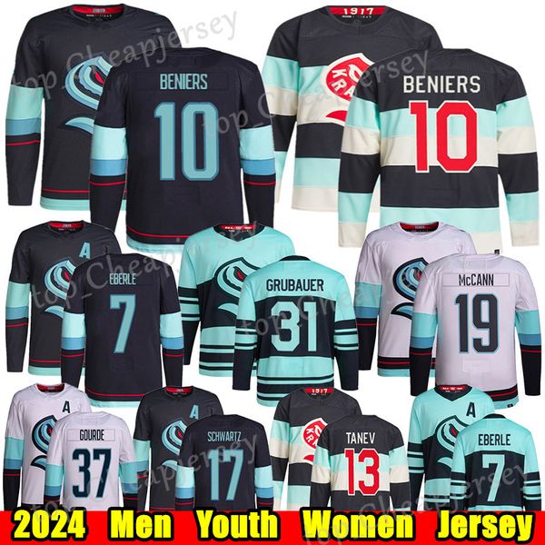 #10 Matty Beniers Winter Classic Seattle hockey jersey #22 Oliver Bjorkstrand Eberle Yanni Gourde Jaden Schwartz Jared McCann Dunn Philipp G
