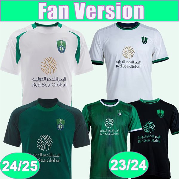 23 24 Al Ahli Saudi FIRMINO Mens Soccer Jerseys MAHREZ MENDY GABRI VEIGA IBANEZ Home Away 3rd 24 25 Home Away Football Shirts Short Sleeve U