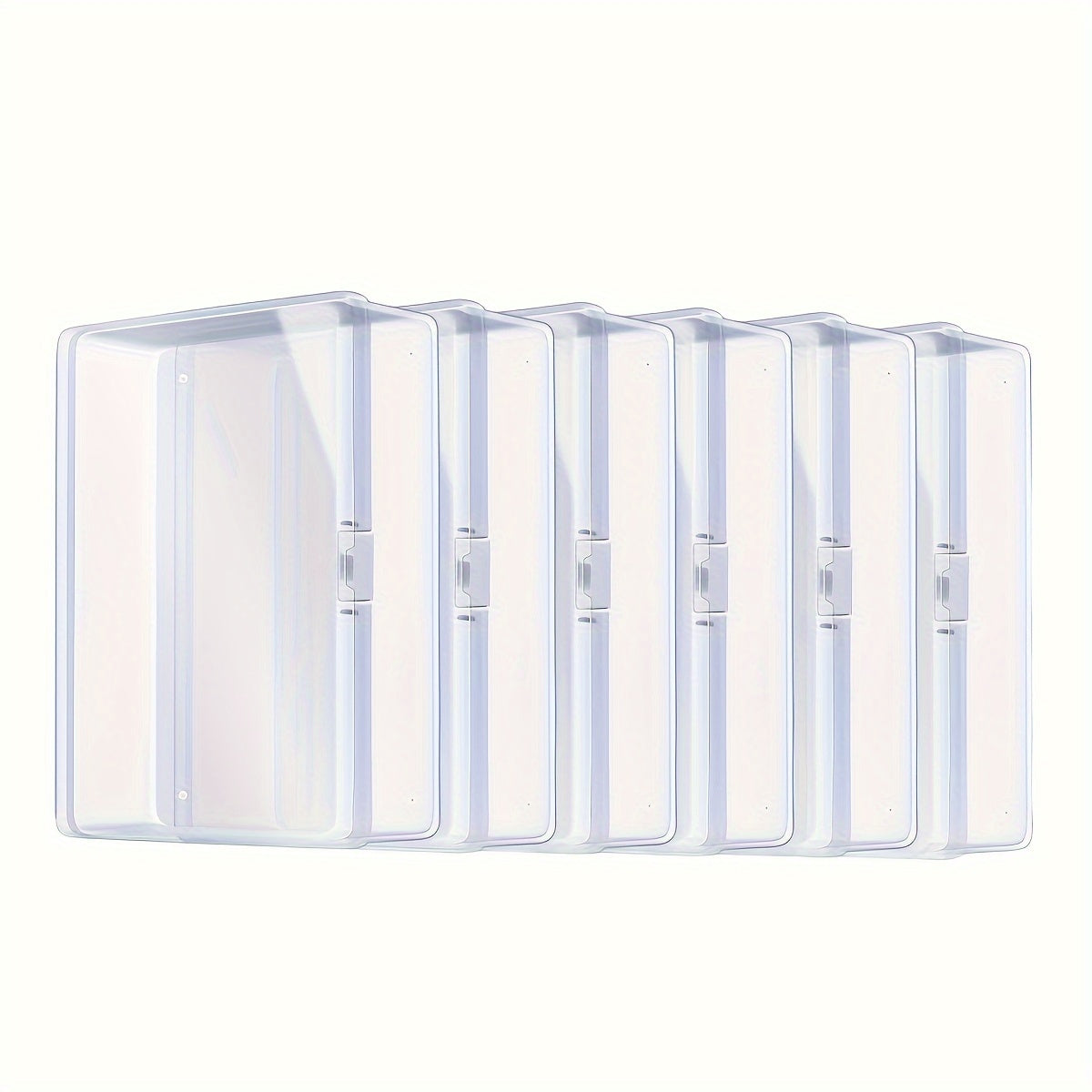 TEMU 6pcs Card Box Transparent Plastic Trading Card Storage Box, Card Holder Box Compatible With Mtg Tcg Collection Trading Card Box, Each Box Can