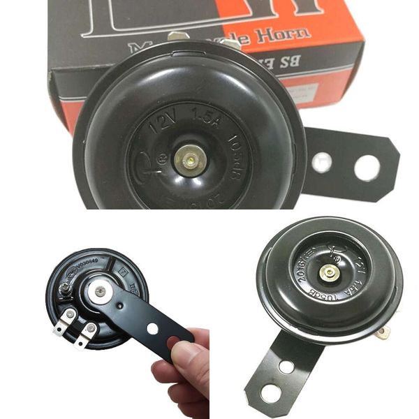 Novo kit de motocicleta universal de Lemod Universal 12V 1.5A 105dB impermeável redondo alto alto -falantes de chifre alto para scooter cicl