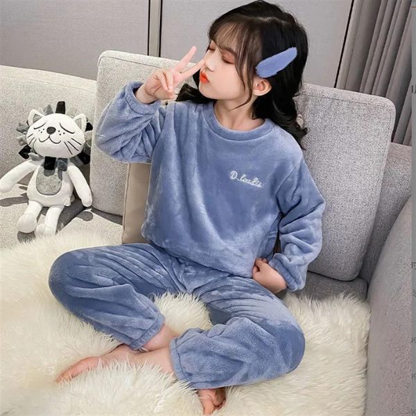 w103 Boys and Girls Cozy Coral Velvet Sleepwear - Parents Can Match Too!