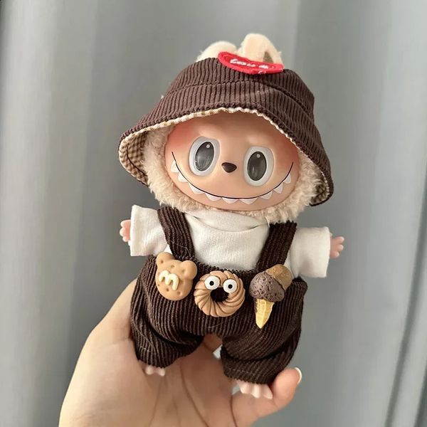Acessórios para roupas de roupa de roupas de pluxh de 17cm para a Coréia KPOP EXO Labubu Idol Dolls Macicless Clothing 241121