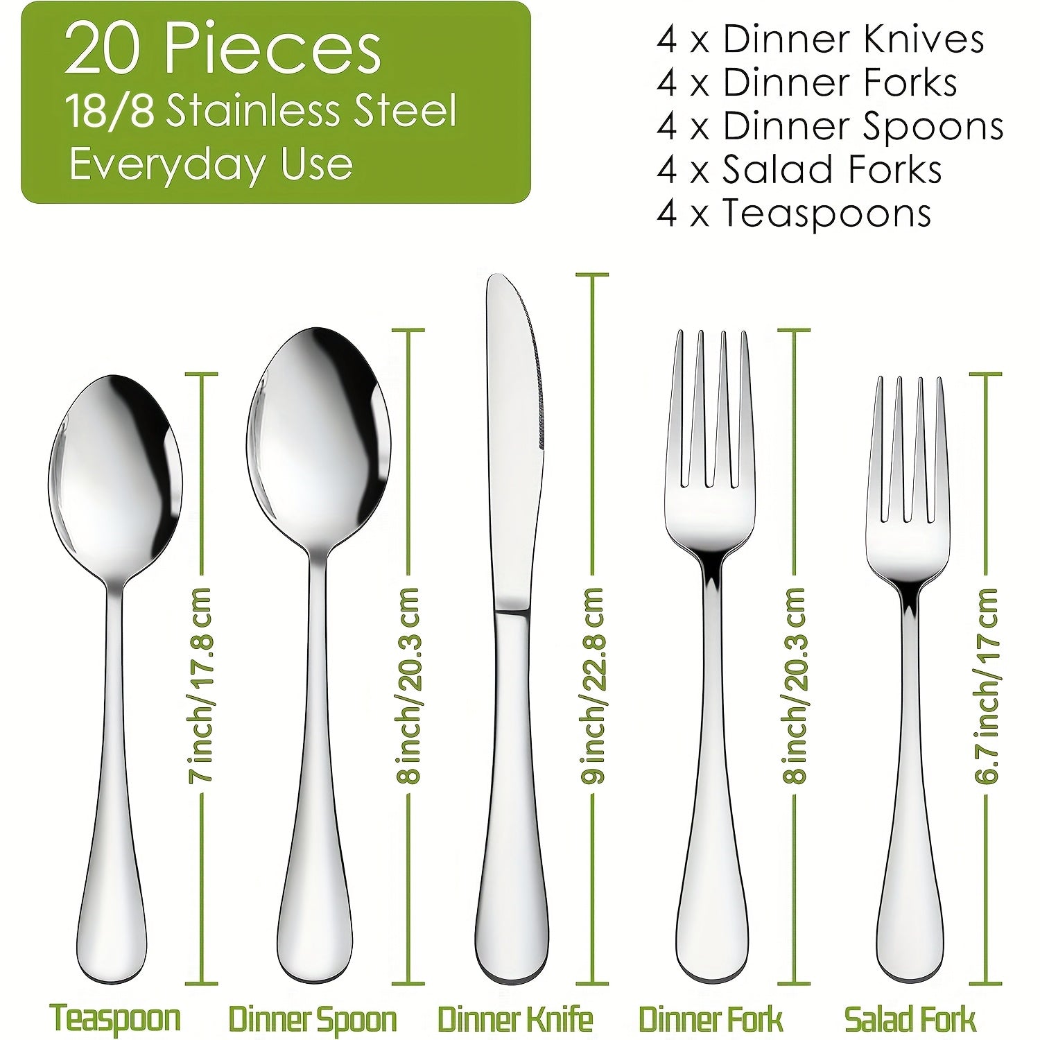 TEMU -40-65pcs Flatware Set With Steak Knives Food Grade Stainless Steel Cutlery Set For 4-6-8-12 Mirror Polished Utensils Set, Spoons And Forks For