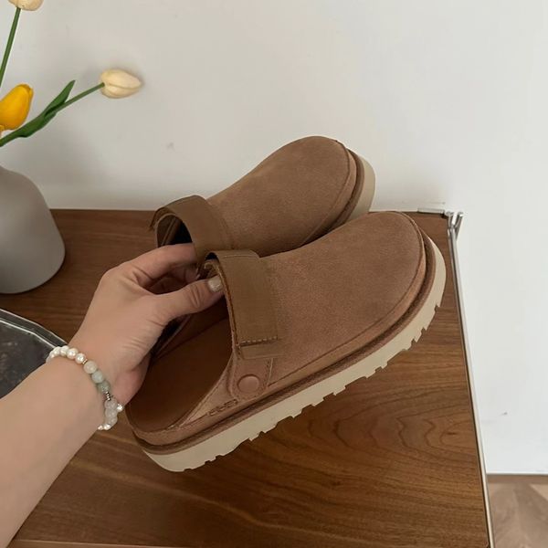 Letter designer sandals goldenstar clog flat slippers designer dad sandal tazz tasman fall winter solid fur fashionable soft slides for men