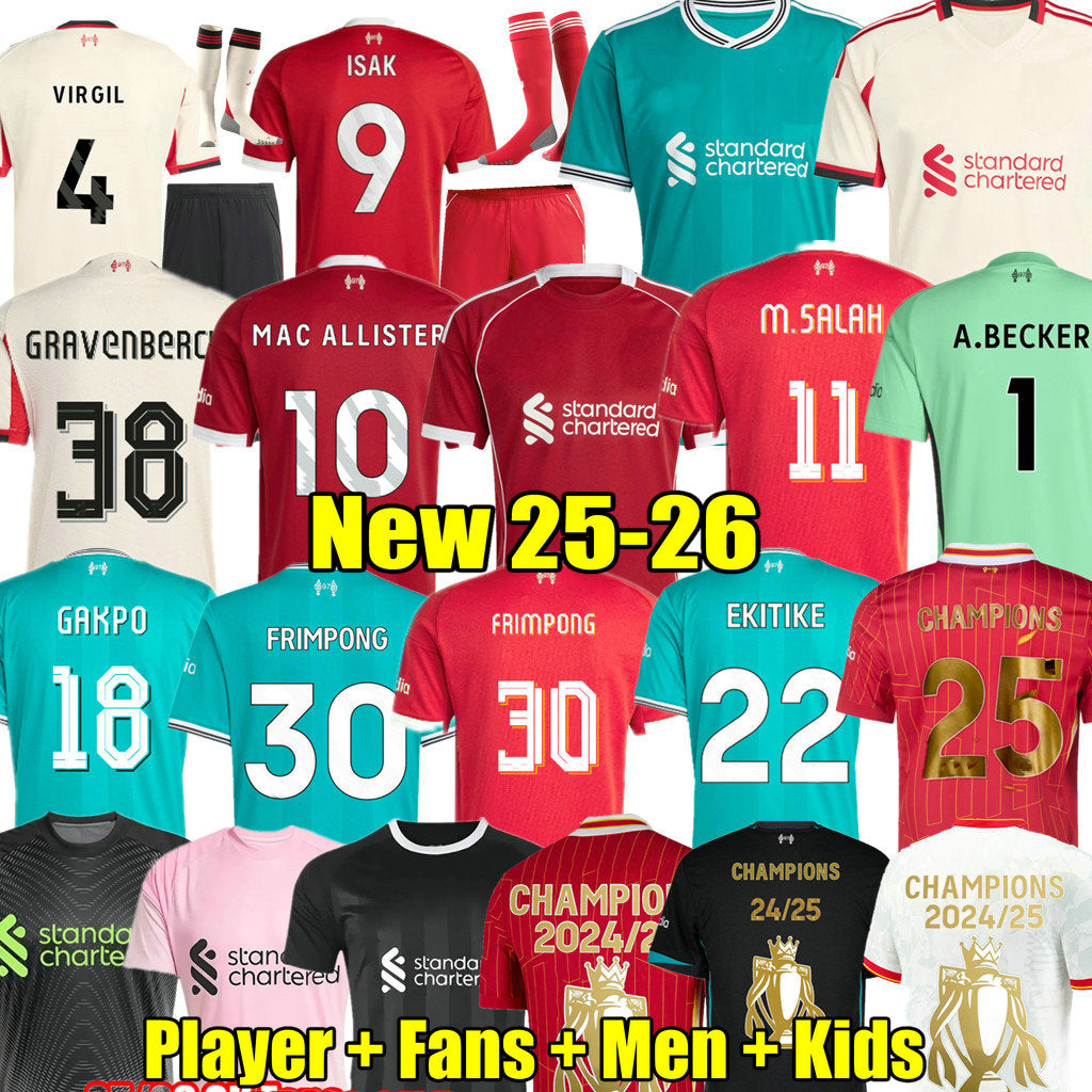 3XL 4XL 25 26 WIRTZ soccer jerseys LIV MAC ALLISTER 2025 2026 GAKPO football shirts men kids kits FANS Player LFC ELLIOTT women SZOBOSZLAI M. SALAH