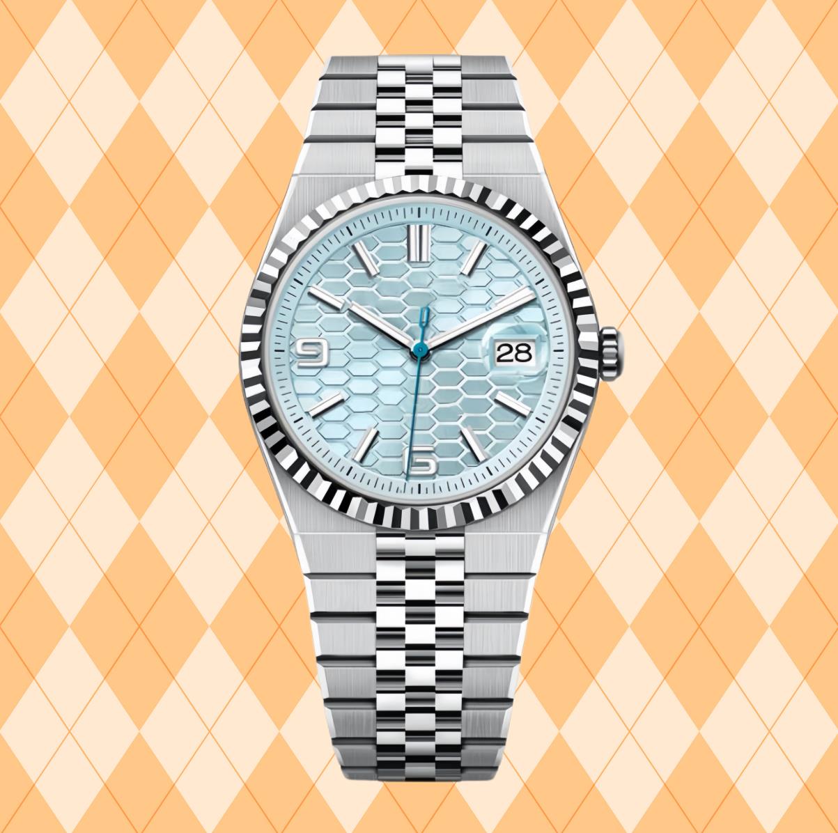 Men's luxury mechanical watch design automatic movement new white dial watch 5aa 40mm 904L all stainless steel luminous sapphire swimming watch