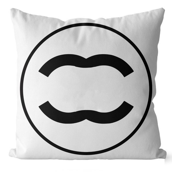 Pillow Black and Throw White Designer Cover 45x45cm with Removable Cushion Insert for Sofa Decor