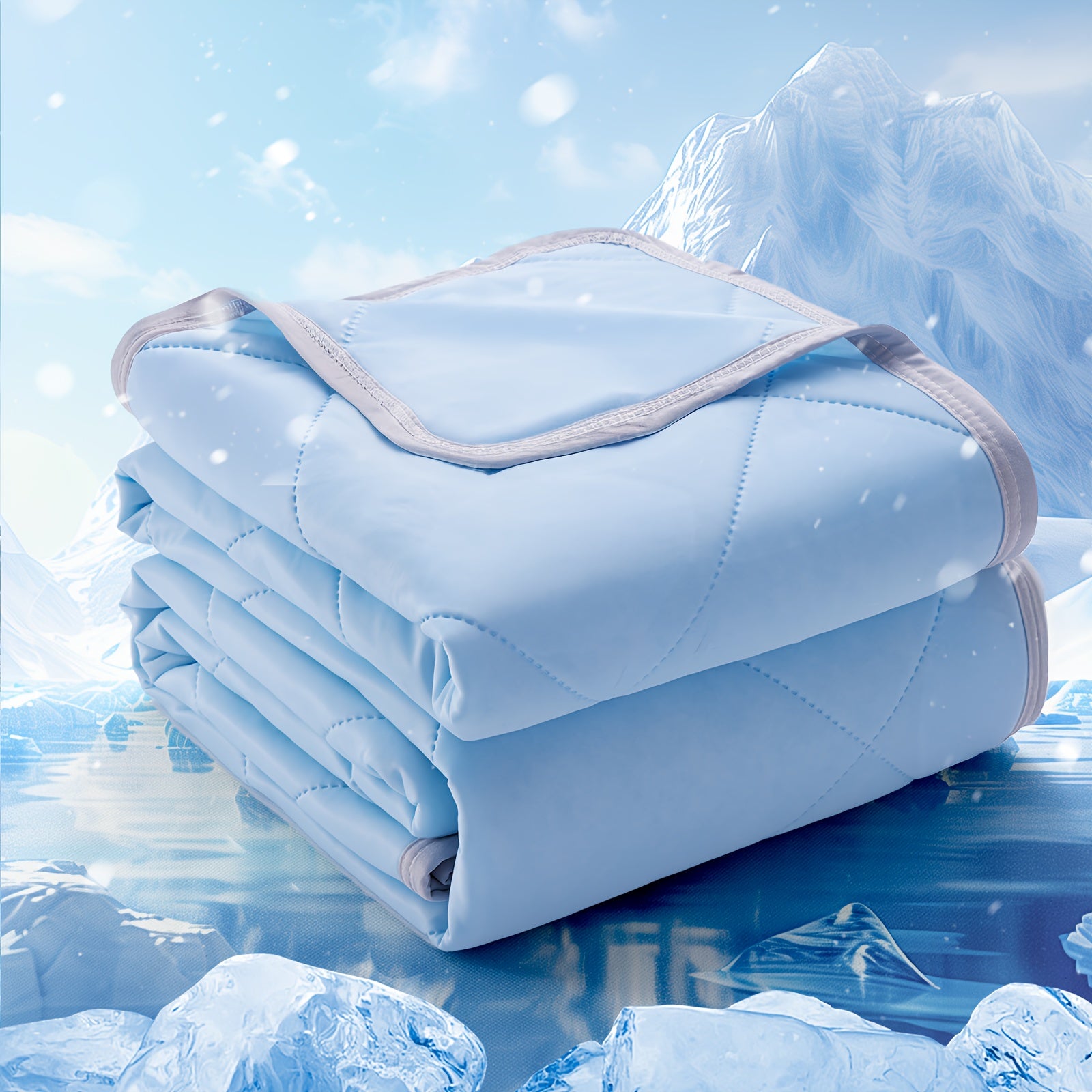 TEMU Cooling Comforter, Breathable Double-sided Fabric Cooling Blanket For Hot Sleepers And , Summer Comforters For Bed, Soft Lightweight Smooth