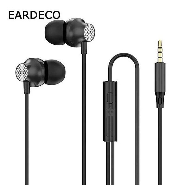 Headset EARDECO Wired phones with Microphone 10mm Large Horn Bass with Mic Earphone Sport Stereo set Music 3.5mm Type C Z241105