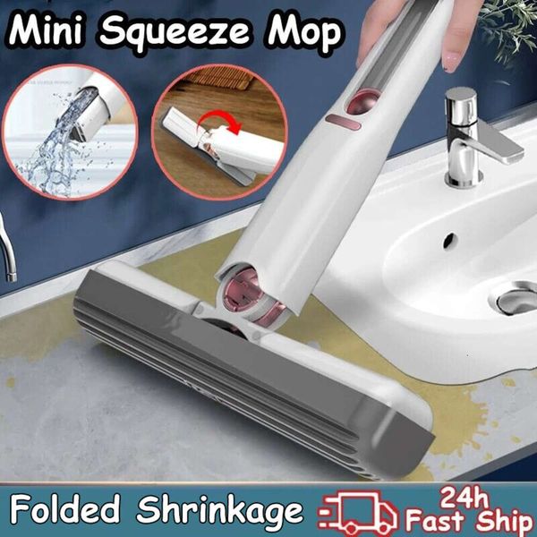 New Mini Squeeze Portable Mop Desk Window Glass Sponge Cleaner Wear-resistant Household Cleaning Tools
