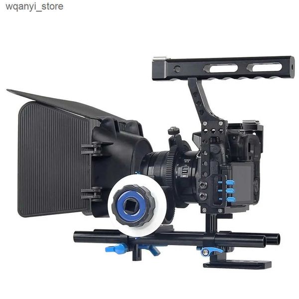 Stabilizers A7 video stabilizer camera cage handle Dsrl drilling rig for GH4 A6300 A6500 A7S A7R A7Rii A7Sii movie cages Vlog accessories L2