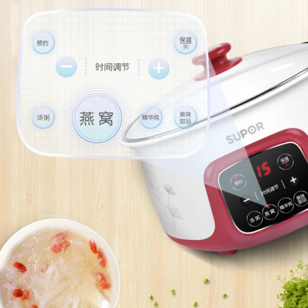 Small Electric Stewpot Household Mini Smart Multi-Functional Electric Stew Pot Ceramic Stewing out of Water Soup Pot Casserole