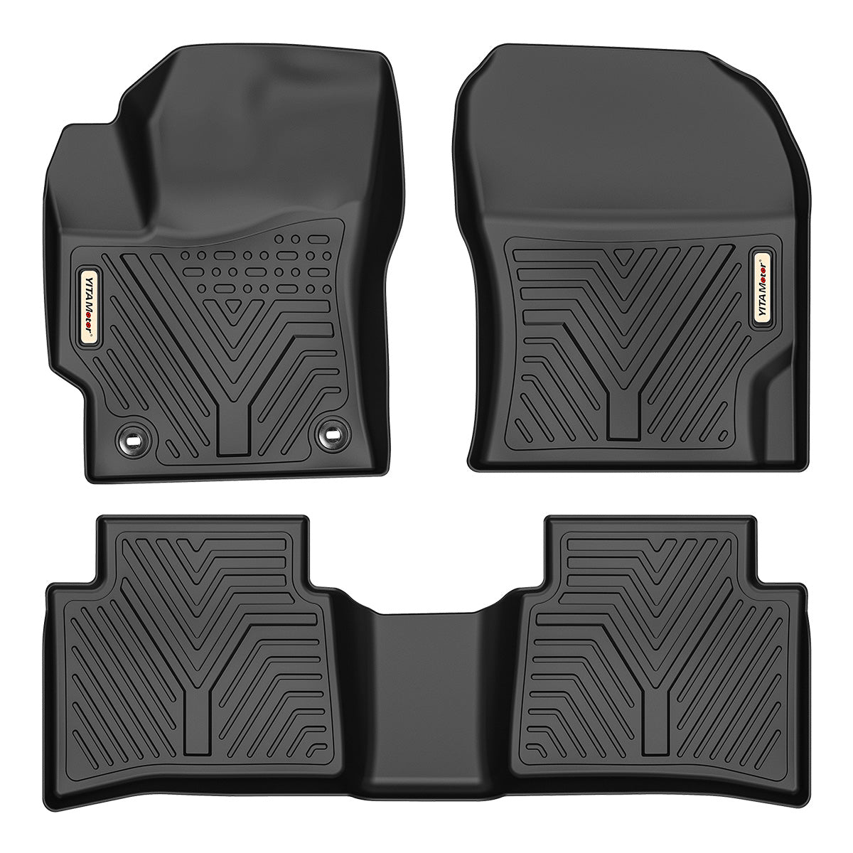 YITAMOTOR® Floor Mats For 20-25 Toyota Corolla Hybrid LE, TPE Floor Liners 1st & 2nd Row All-Weather Protection