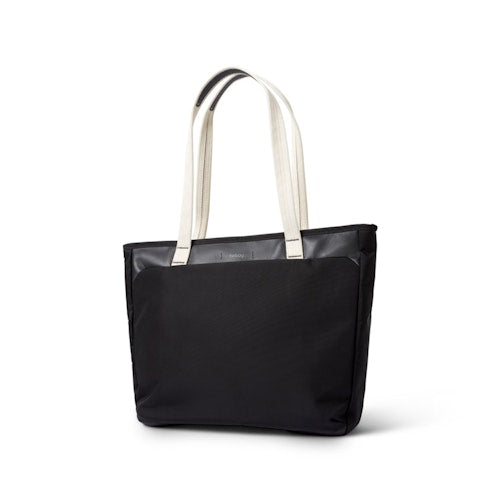 Bellroy Tokyo Tote Compact - Premium Edition Small Leather Laptop Shoulder Bag Black Sand