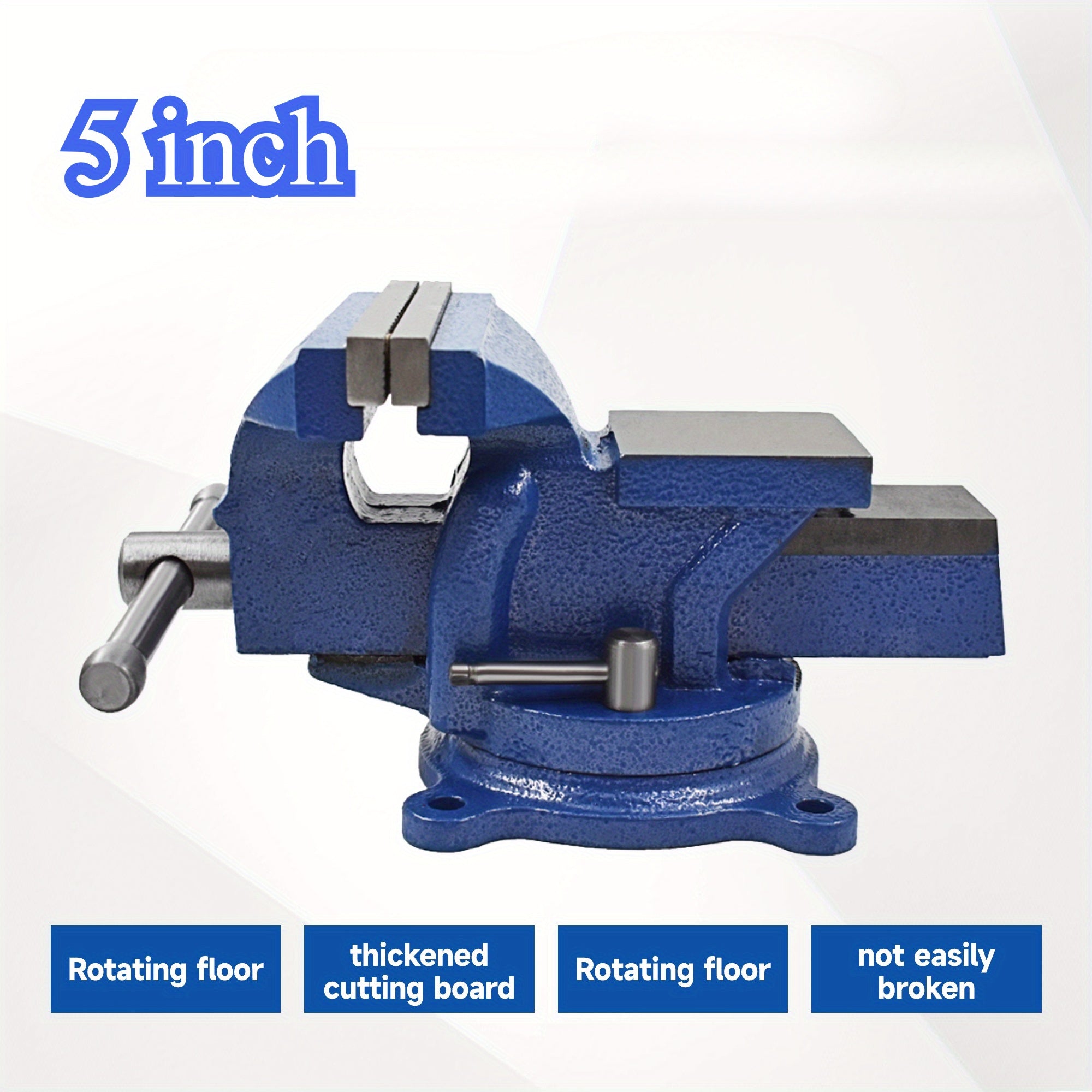 TEMU 8-inch 5-inch Swivel Tabletop Bench Vise Mechanics Clamp Bench Vice Metal Milling Locking 360-degree Swivel Work Bench Base For Electronics