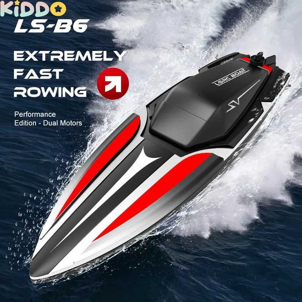 30km-h RC Boat Radio Remote Controlled Mini High Speed Ship with LED Light Palm Boat Summer Water Toy Pool Toys Models GiftsY240810