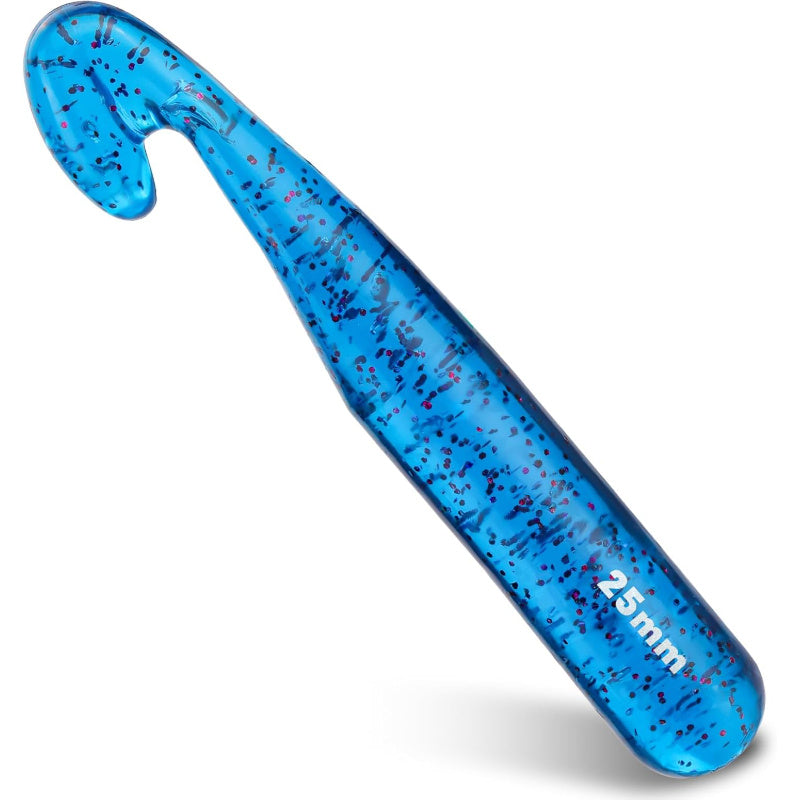 TEMU Ergonomic Sequin Crochet Hook - Large Size For Thick Yarn, Beginner-friendly Knitting Tool