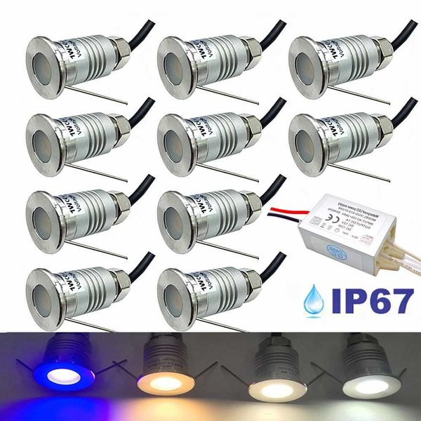 Outdoor 1W Mini LED Underground Light with Driver IP67 Waterproof Inground Lamp 12V Ground Spot Landscape Garden Buried Lighting CL240813