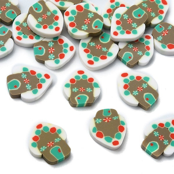 Christmas Theme Handmade Polymer Clay Cabochons