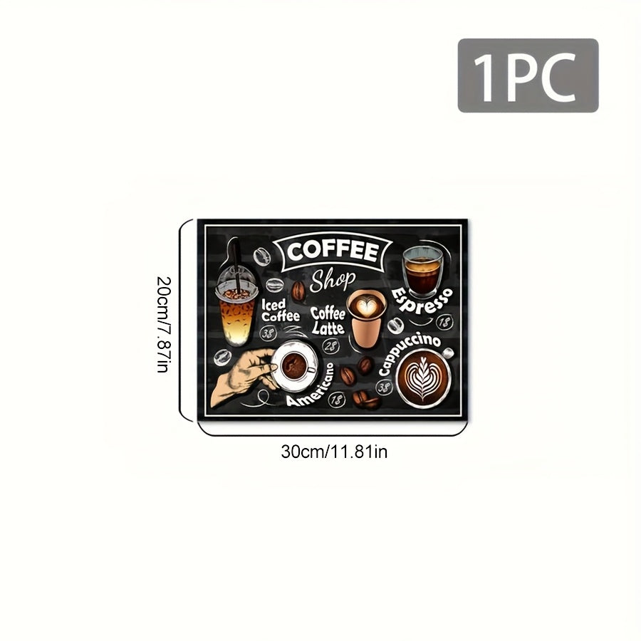 TEMU 1pc Creative Pattern Printed Coffee Machine Mat Kitchen Counter Quick Water Absorption Utensil Drying Mat Desktop Anti Scalding Heat Insulation