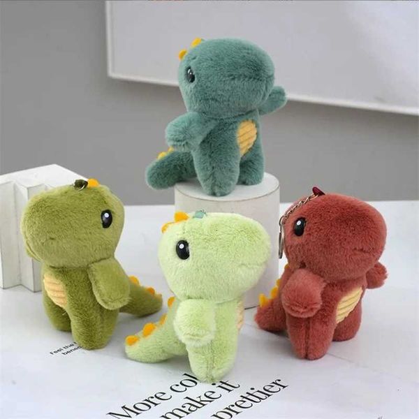 Plush Dolls 12Cm Cartoon New Product Cute Standing Dinosaur Plush Keychain Backpack Hanger Grasping Machine Cartoon Doll Toys For Christmas