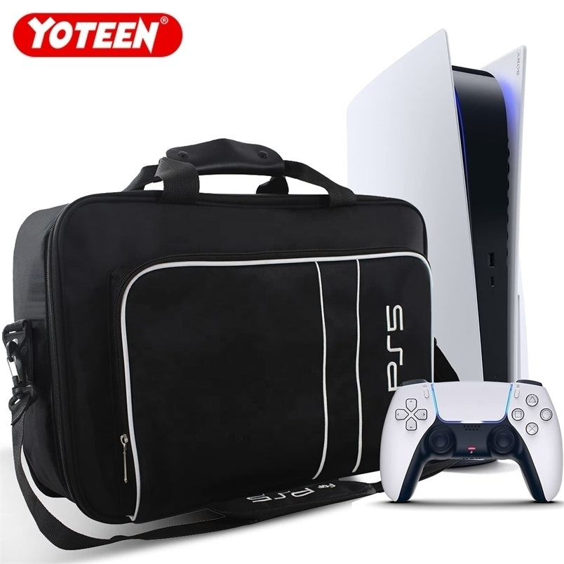 Cases Covers Bags Carrying Case for PS5 Travel Storage Disc-Digital Edition and Controllers Protective Shoulder Game Cards Accessories 221105