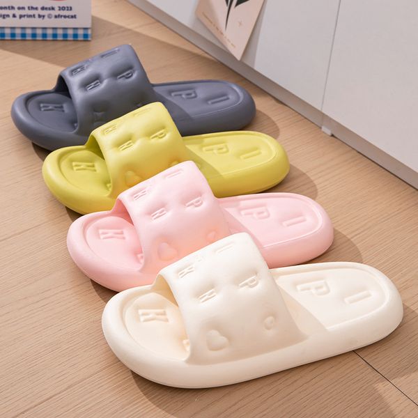 Lightweight Women&#039;s Soft Sole Home Slippers Eva Flat Heels Cloud Slides Woman Summer Sandals Anti Slip Couple Indoor House Shoes 07fb