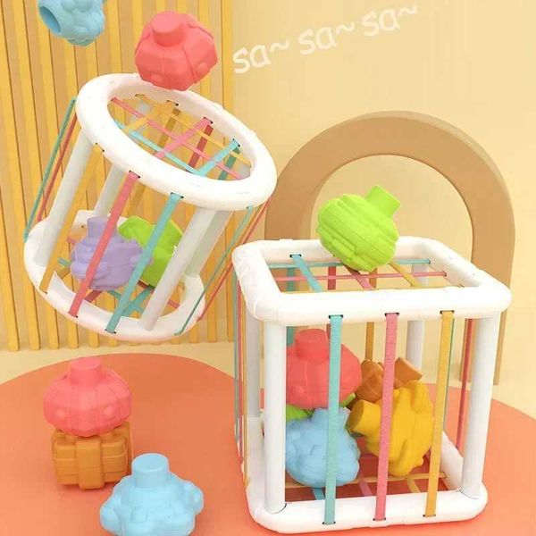 Montessori Baby Toys 0-12 Months Sensory Development Learning Educational Toys Colorful Blocks Sorting Game For Babies InfantXJ241212