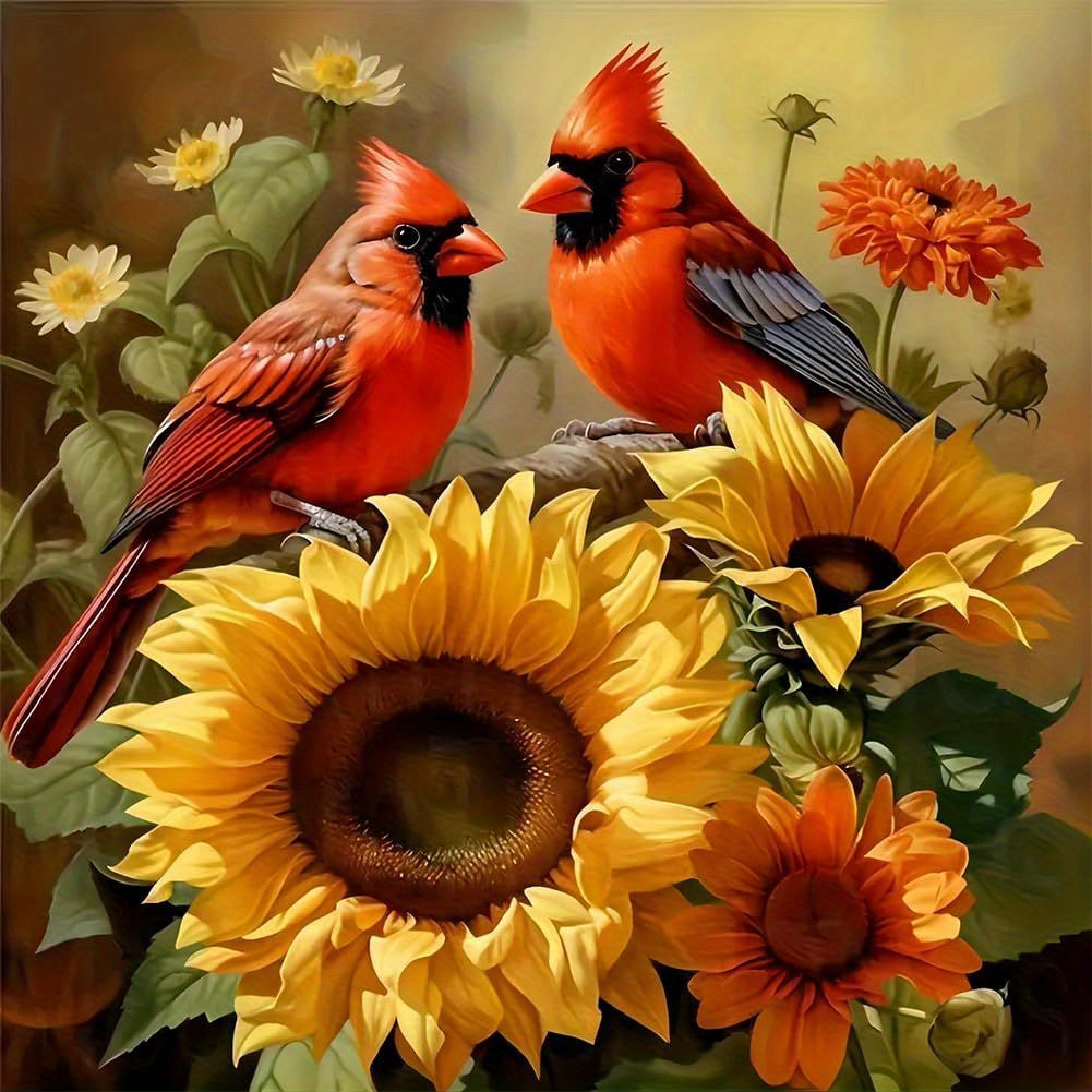 TEMU Flower And Bird Adult Diamond Painting Set, 5d Set, Suitable For Beginners, Full Diamond Painting Set, Suitable For Home Wall Decoration Gifts