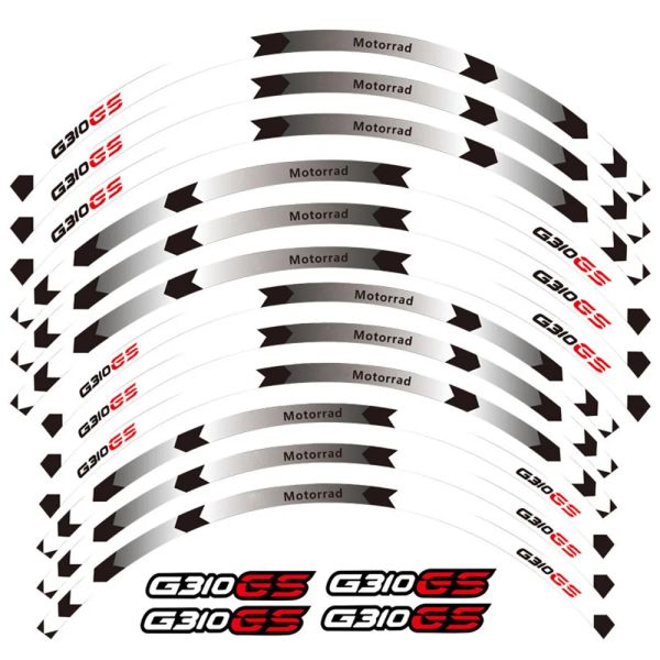 Motorcycle Outer Wheel Sticker decal Rim stripe Reflective decals moto stickers For BMW G310GS G 310 GS g310 gs
