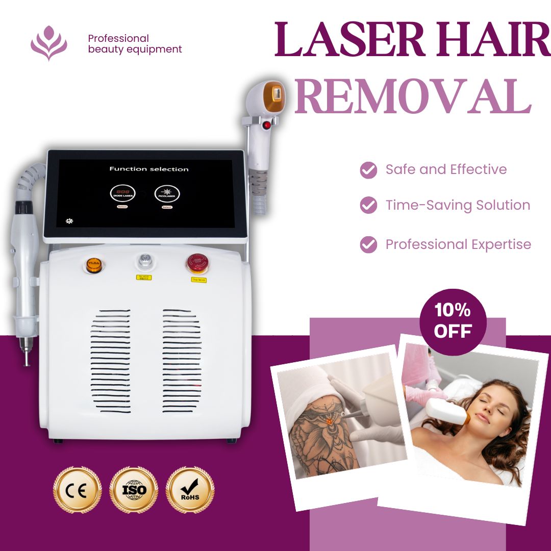 808nm Diode Laser Hair Removal and Picosecond Technology Machine for Effective Pigment Removal and Smooth, Hair-free Skin
