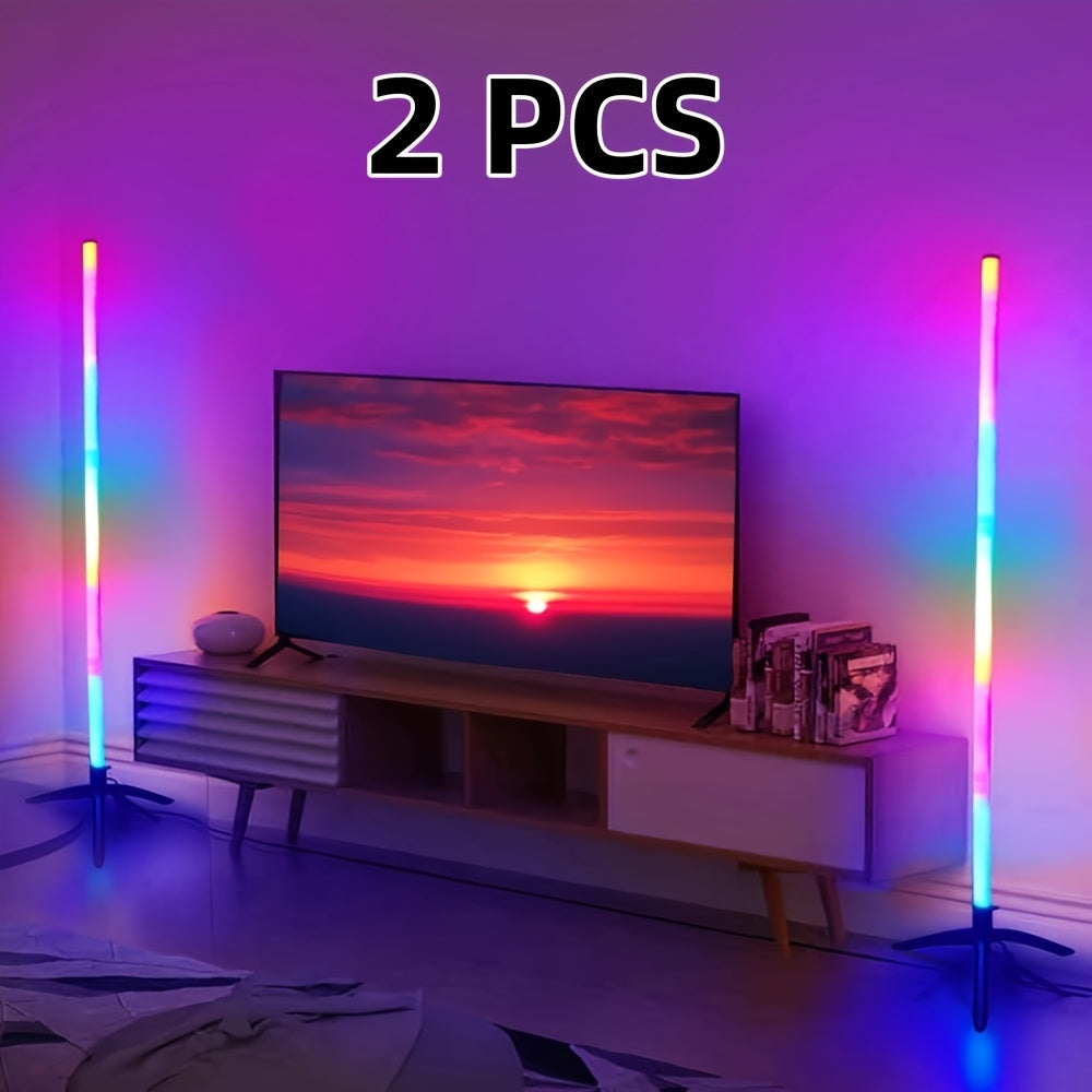 TEMU Rgb&warm Floor Lamp - Changing Atmosphere Lamp, , With Remote Control, Ideal For Bar Living Room Bedroom Gaming Room- Led Small Night Light-