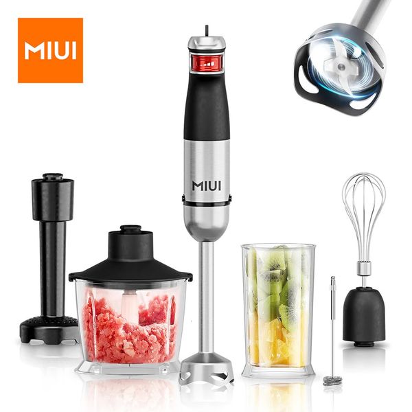MIUI Electric Hand Held Stick Blender 6in1 MultiPurpose Immersion BlenderStainless Steel BladesHome Kitchen1200W 250107