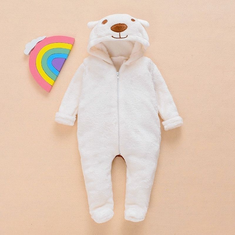 K443 Rompers born Baby Boy Girl Kids Bear Hooded Romper Jumpsuit Bodysuit Clothes Outfits Long Sleeve Playsuit Toddler Outfit