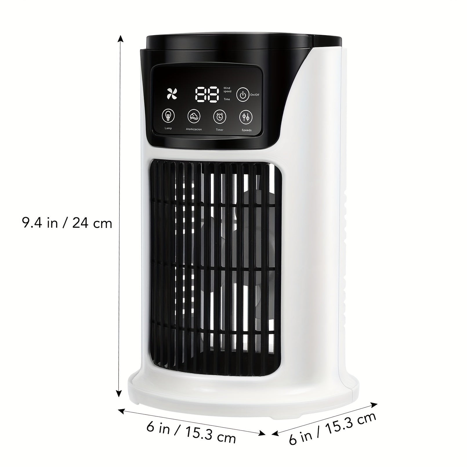 TEMU 7-color Portable Usb Air Conditioner Fan With Humidifier & Night Light - , Essential Cooling Device For Home And Office, Indoor-outdoor Use,