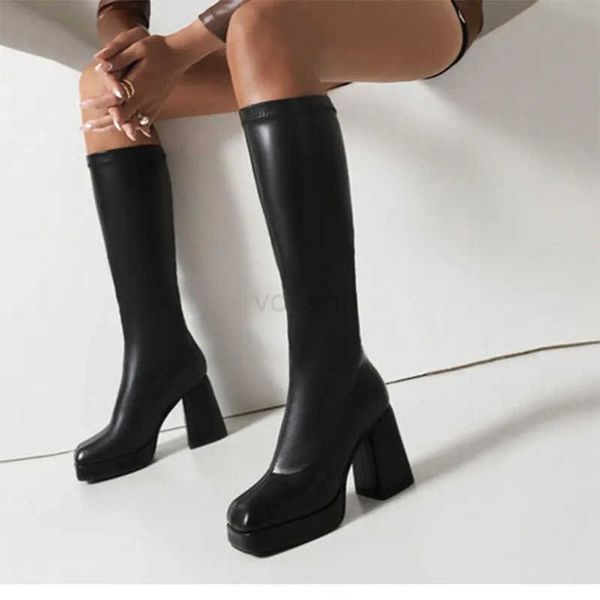 BOOT WENS BOOTS HIGH BOTAS A JETO HIGH PLATAGEME HIGH TREND TREEND ELEGENTE ELEIRO SEXY BLACK Designer Shoes Oferece mais tamanho Z241122