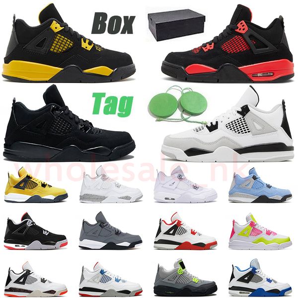 Top Fashion Big Kids Travis Scots Basketball Shoes Designer Kid Sneakers children boys girls youth Black Cat White Oreo Fire Red Thunder Mot