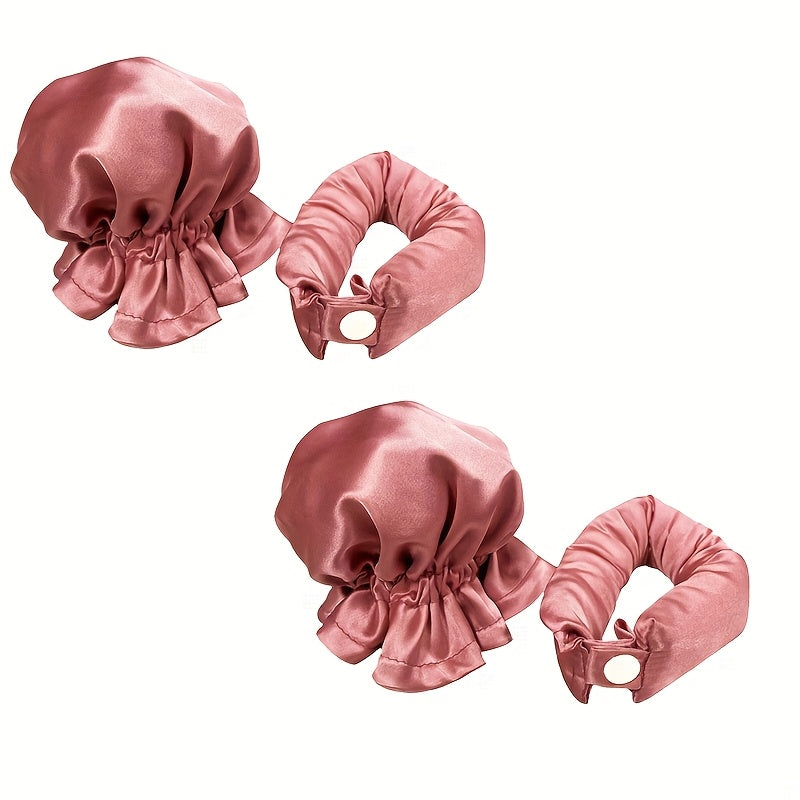 TEMU 2pcs Portable Heatless Hair Curler For Sleeping - No Heat Hair Roller For Women And Girls - Easy And Convenient Hair Styling Tool