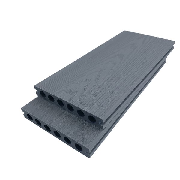 Durable Outdoors Co-Extruded Wood Grain Planks with Round Holes - Water Resistant Floor Tiles