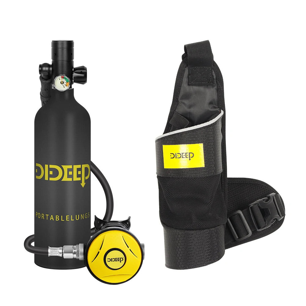 [EU Direct] DIDEEP Portable 1L Mini ScubaAir Oxygen Tank Underwater Diving Set-Equipment Oxygen Cylinder Snorkel Equip