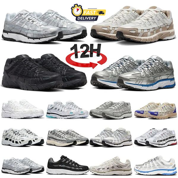Designer Running Shoes P6000 P 6000 Designer for Men Women Sneakers Triple Black White Khaki Wolf Grey Metallic Sier Racer Blue Womens Outdo