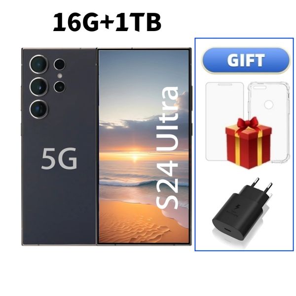 ultra S24 Smartphones For s24 ultra 16G+1TB Screen Android 5G Dual SIM Cellphone Mobile Phone 5g phone 6.8 inchs HD Display Face Recognition