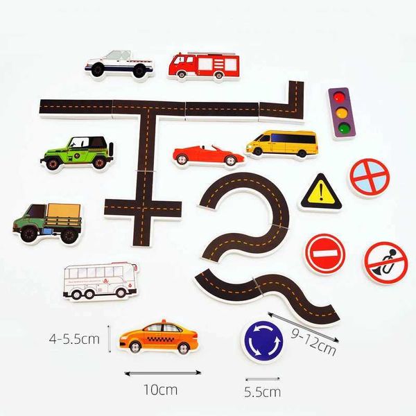 Children EVA Bath Toys Track Car Soft Rail Traffic Vehicle Water Toy Early Education Parent-child Interaction Kids Gifts TMZ Y240813