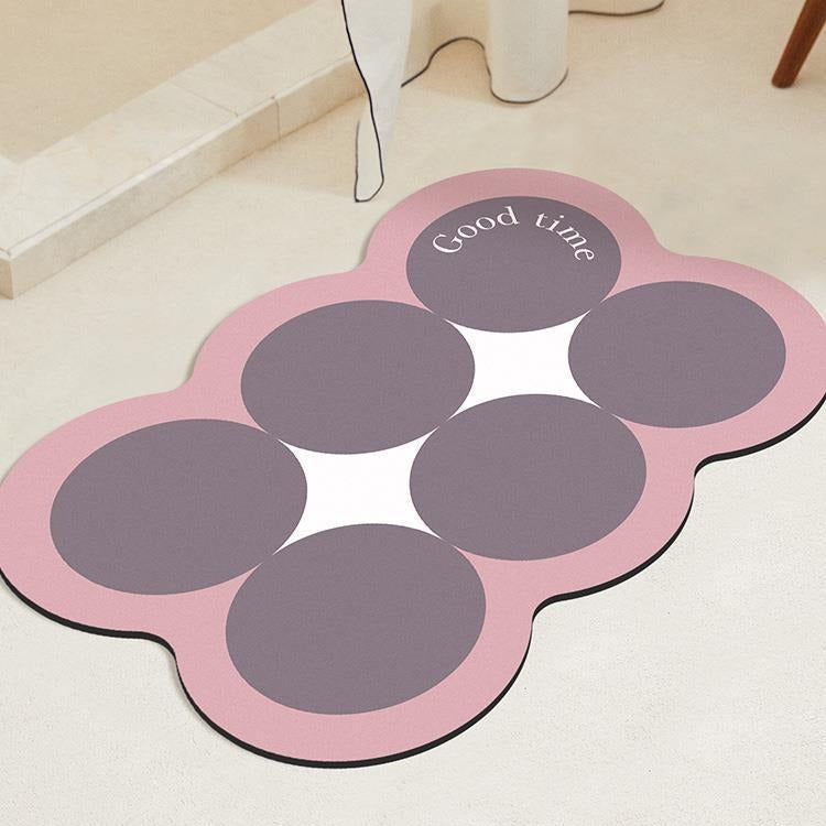 Simple Bathroom Absorbent Floor Mat Toilet Anti-slip Mat Household Toilet Door Absorbent Quick-drying Foot Mat