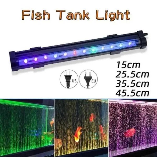 Aquarium LED Lamp Colorful Light Color Changing Bubble Light LED Diving Light Fish Tank Light Submersible Light for Fish Ta A3X0 Y240813