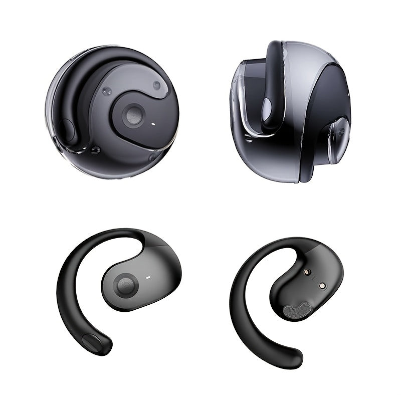 TEMU Wireless Sports Earphones With Ear Hooks And Built-in Microphone, Compact And Portable, Suitable For Sports Running And Gaming Enthusiasts