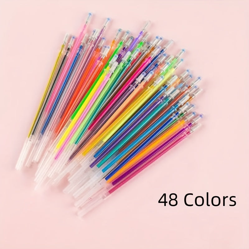 TEMU 1 Set Of Multicolor Gel Pen Refills- Scrapbooking, Coloring, Doodling, Sketching And Making Gifts For Students And Adults.